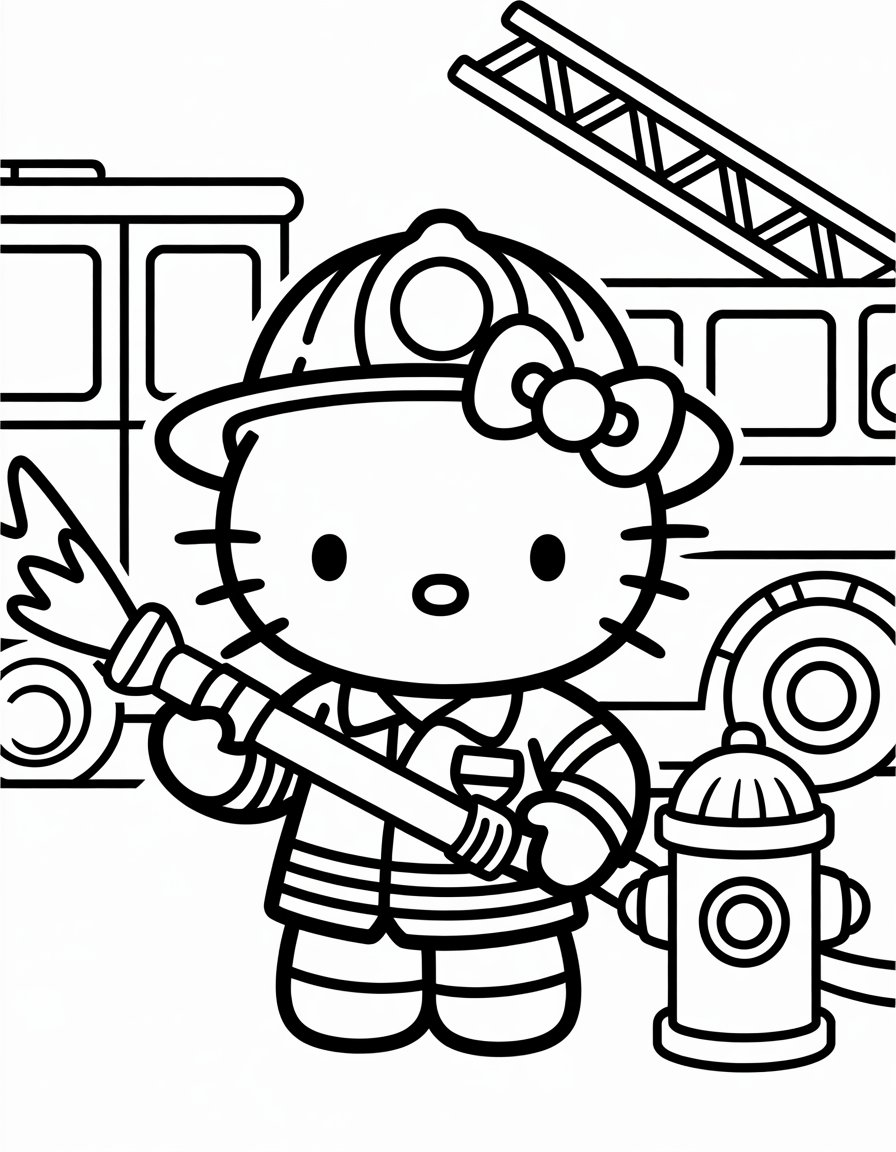 Firefighter Hello Kitty